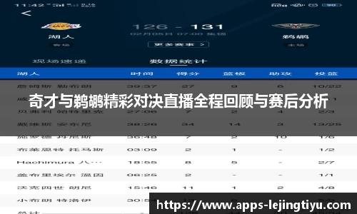 奇才与鹈鹕精彩对决直播全程回顾与赛后分析